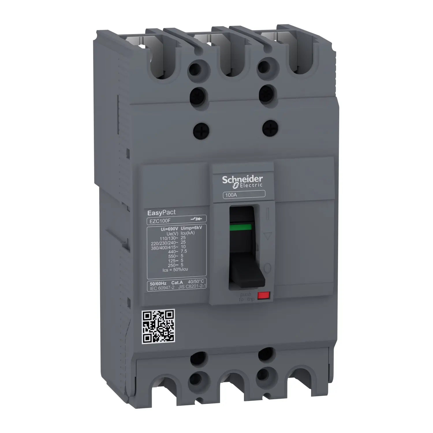 Schneider Electric EasyPact EZC100F - 25A Circuit Breaker- 3 Poles