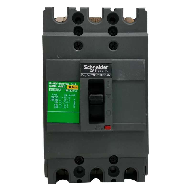 Schneider Electric Easypact NKS100R 100A Fixed Thermal Magnetic Trip Unit 3 Pole Molded Case Circuit Breaker Schneider Electric EasyPact NKS MCCB 100 A