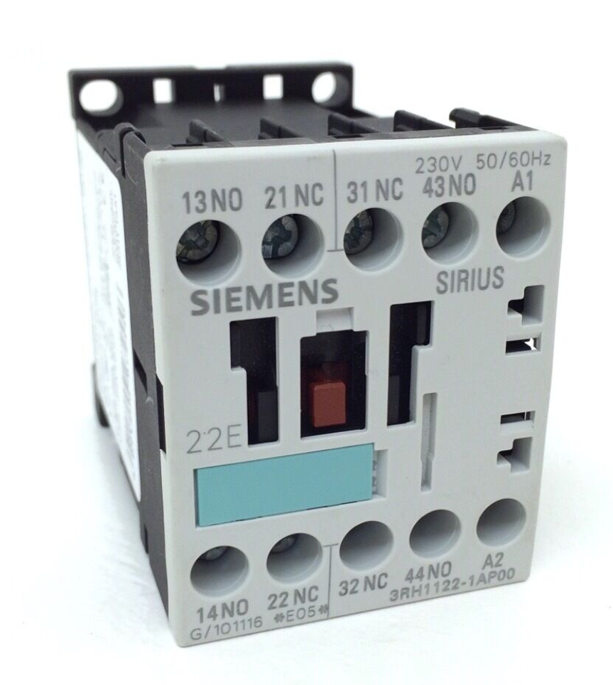 Siemens 3RH1122-1AP00 Auxiliary Contactor, 10A, 690Vac, 2 NO/2 NC, SIRIUS Classic